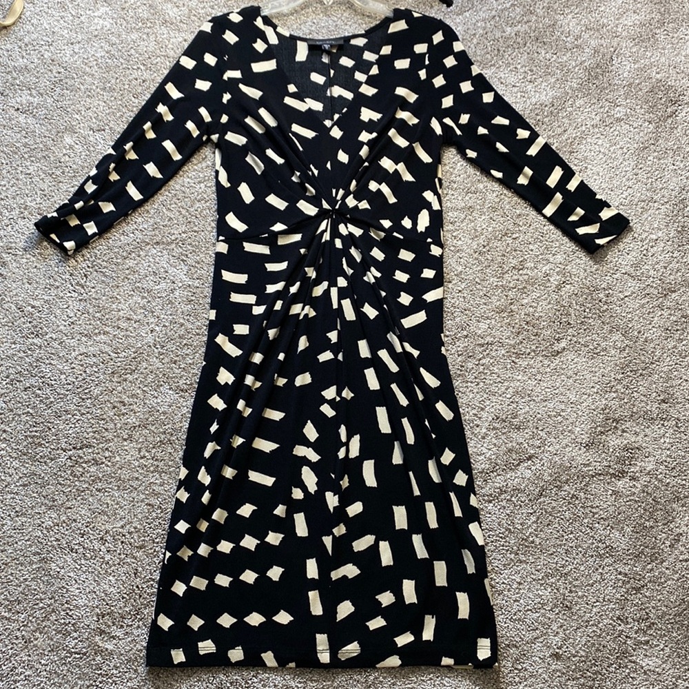 Black and cream dress